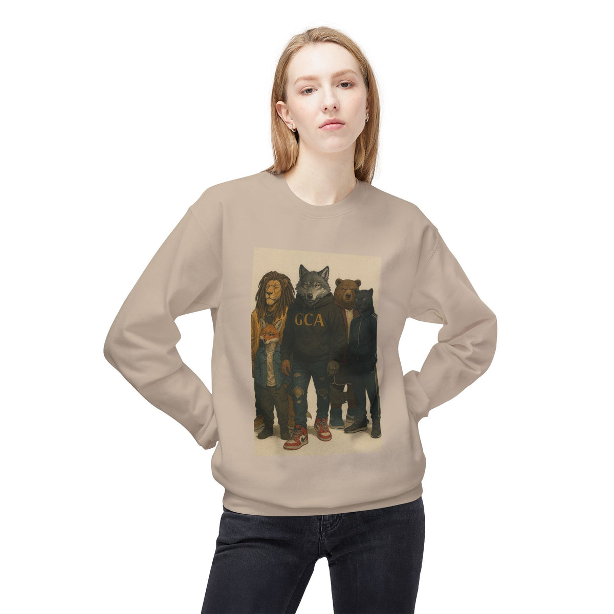 Gray Culture "The Pack" Fleece Crewneck Sweatshirt